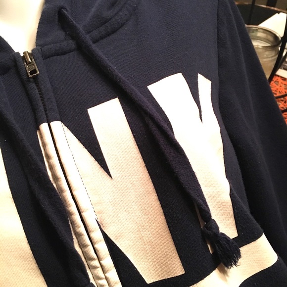 PINK sweatshirt zip up Hoodie navy blue - Picture 4 of 6